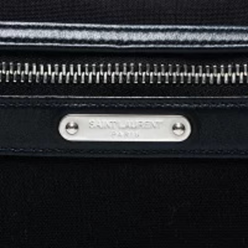 Yves Saint Laurent logo canvas waist bag shoulder black - Picture 9 of 13